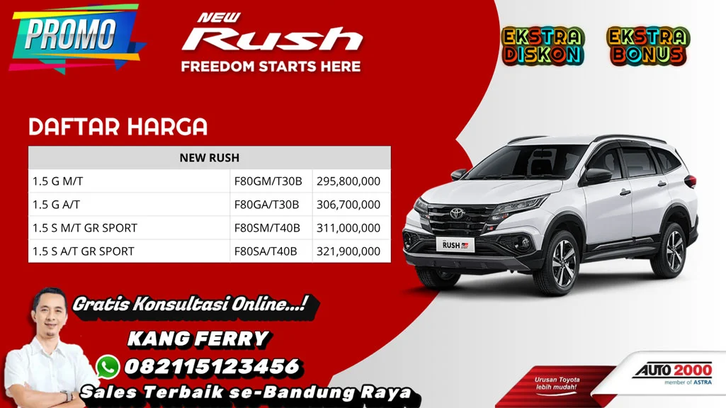 Harga Toyota Rush Bandung