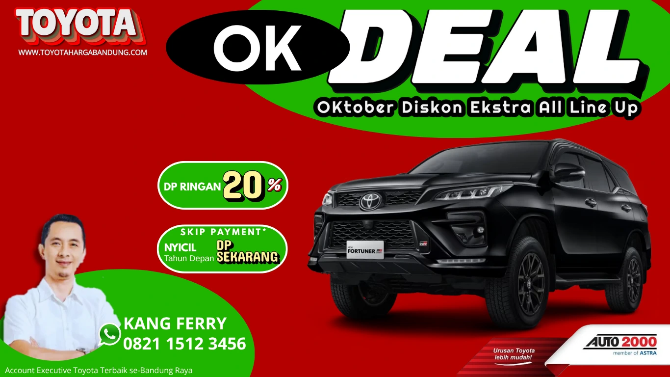 Promo Toyota Fortuner Bandung - Beli Toyota Fortuner Baru