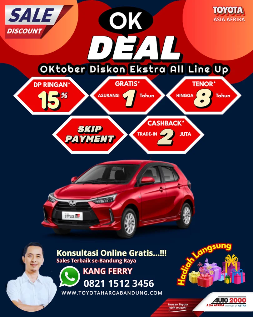 Promo Toyota Agya Bandung - Beli Toyota Agya Baru - Kredit Ringan Toyota Agya