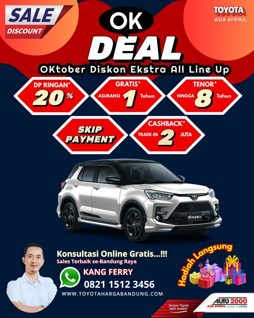 Promo Toyota Raize Bandung - Beli Toyota Raize Baru - Kredit Ringan Toyota Raize