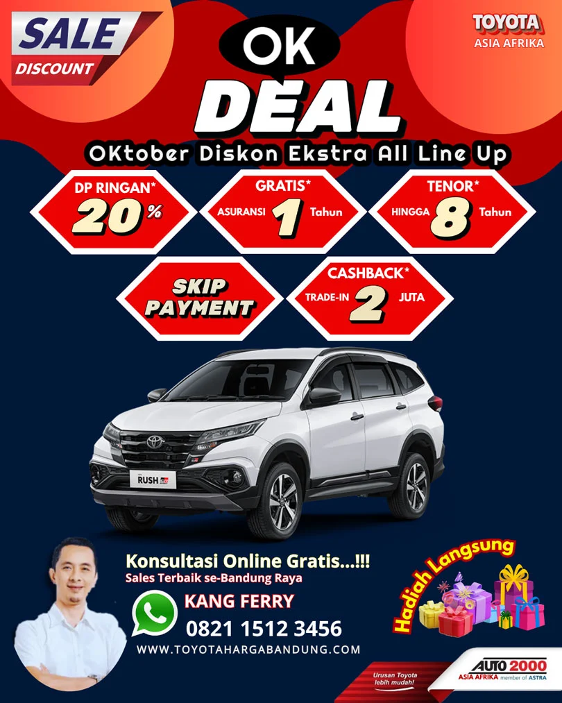 Promo Toyota Rush Bandung - Beli Toyota Rush Baru - Kredit Ringan Toyota Rush