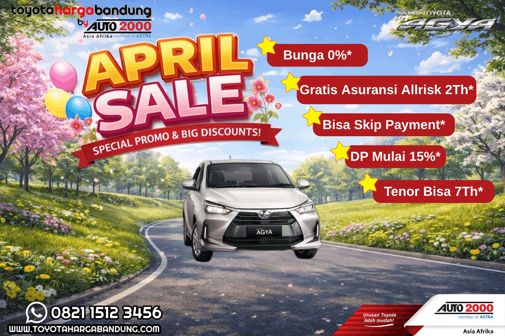 Promo Toyota Agya Bandung - Beli Toyota Agya Baru - Kredit Ringan Toyota Agya - Harga Toyota Agya Bandung - Harga Mobil Agya Bandung