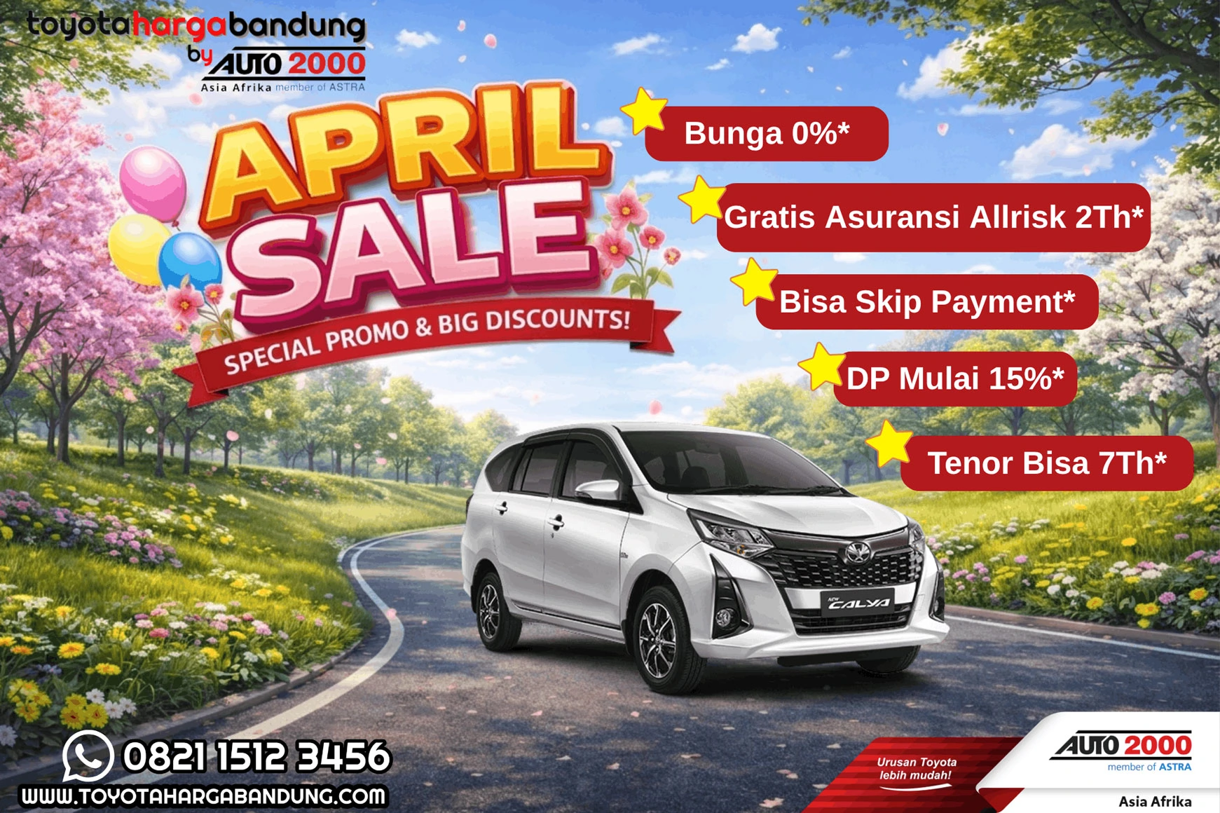 Promo Toyota Calya Bandung - Beli Toyota Calya Baru - Kredit Ringan Toyota Calya - Harga Toyota Calya Bandung - Harga Mobil Calya Terbaru