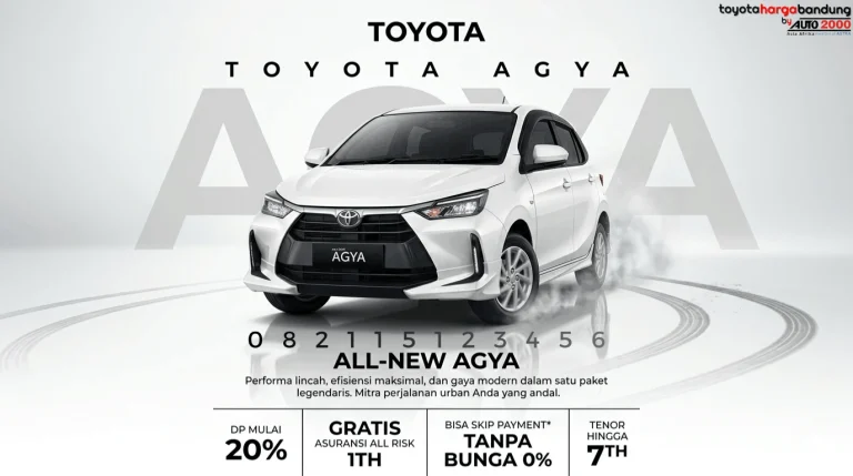 Promo Toyota Agya Bandung - Beli Toyota Agya Baru - Kredit Ringan Toyota Agya - Harga Toyota Agya Bandung - Harga Mobil Agya Bandung