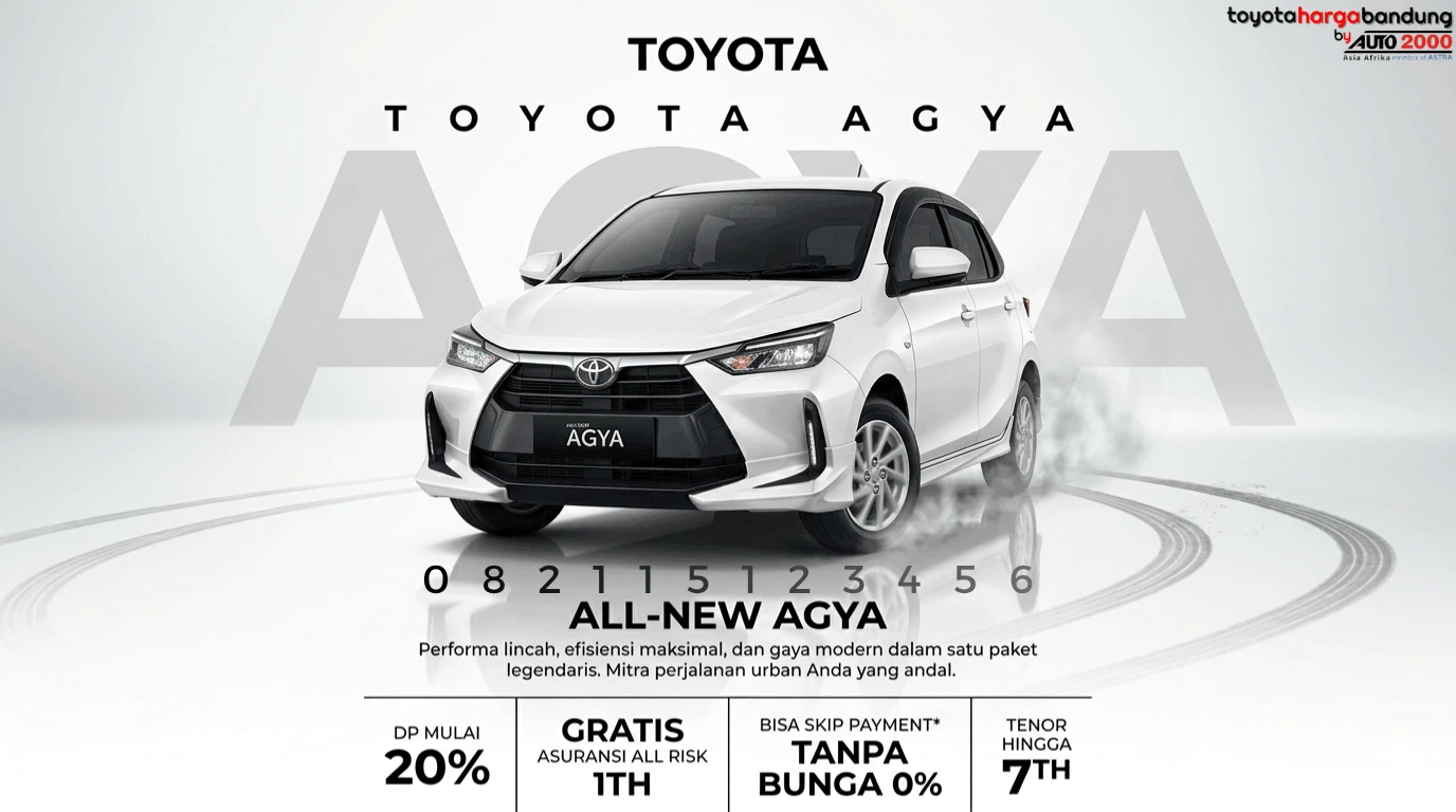 Promo Toyota Agya Bandung - Beli Toyota Agya Baru - Kredit Ringan Toyota Agya - Harga Toyota Agya Bandung - Harga Mobil Agya Bandung