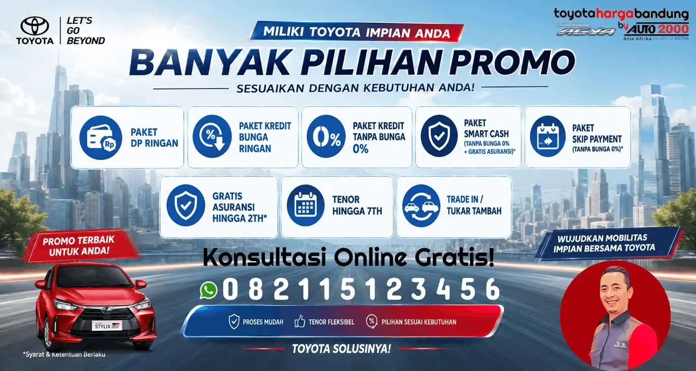 Promo Toyota Agya Bandung - Beli Toyota Agya Baru - Kredit Ringan Toyota Agya - Harga Toyota Agya Bandung - Harga Mobil Agya Bandung