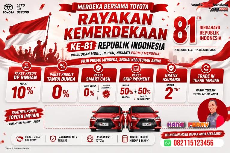 Promo Toyota Agya Bandung - Beli Toyota Agya Baru - Kredit Ringan Toyota Agya - Harga Toyota Agya Bandung - Harga Mobil Agya Bandung