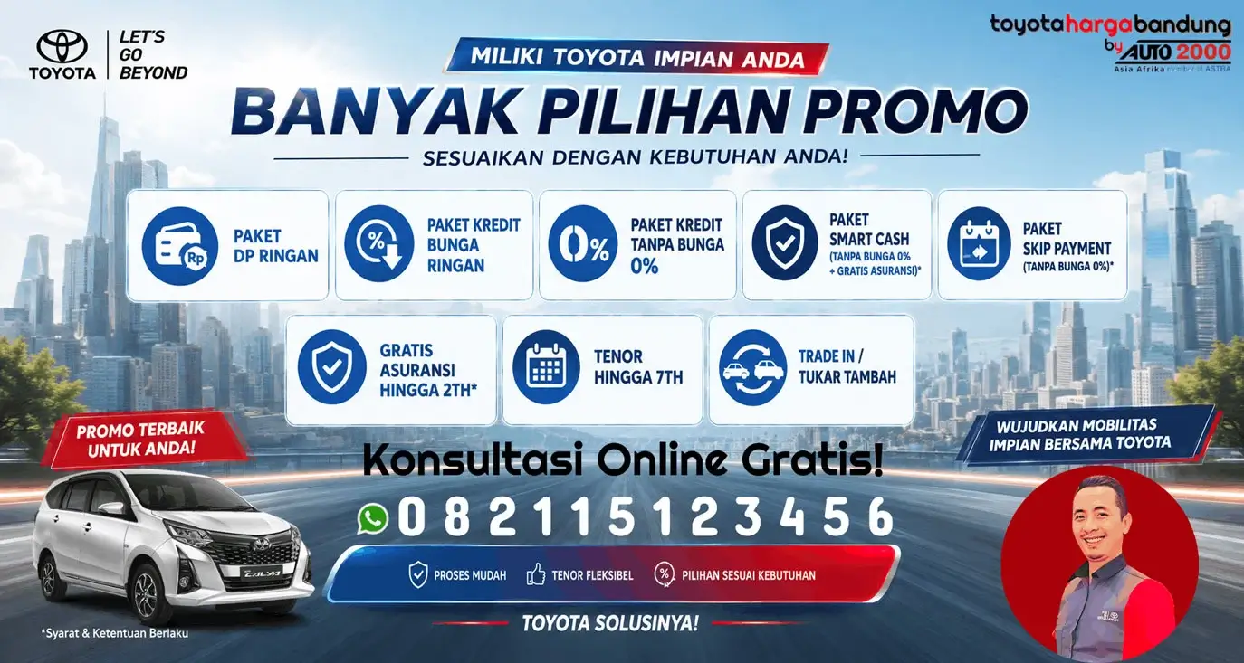 Promo Toyota Calya Bandung - Beli Toyota Calya Baru - Kredit Ringan Toyota Calya - Harga Toyota Calya Bandung - Harga Mobil Calya Terbaru