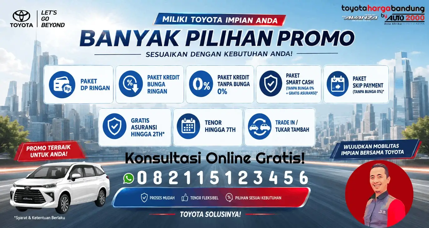 Promo Toyota Avanza Bandung - Beli Toyota Avanza Baru - Kredit Ringan Toyota Avanza - Harga Toyota Avanza Bandung, Harga Mobil Avanza Terbaru